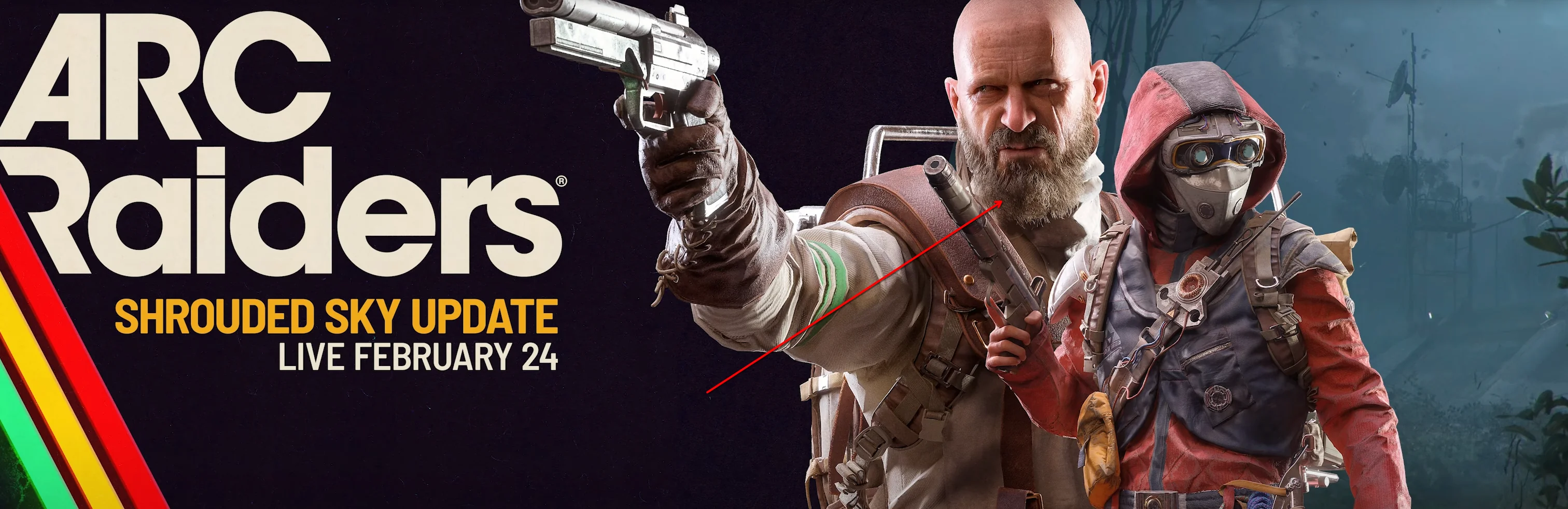 Arc Raiders Shrouded Sky teaser — new skins coming to the game, including a highly requested beard